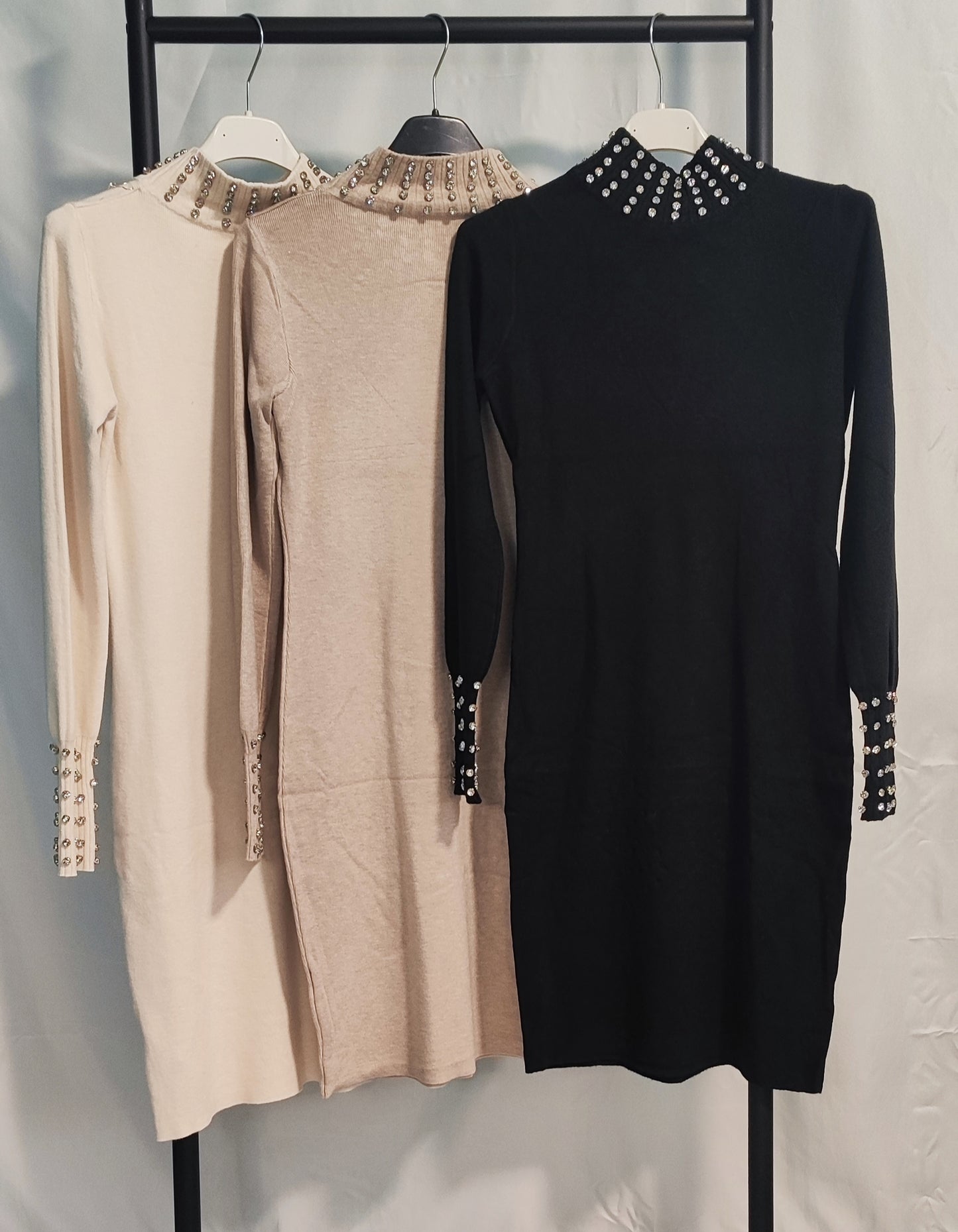 Pleten pulover z biserčki