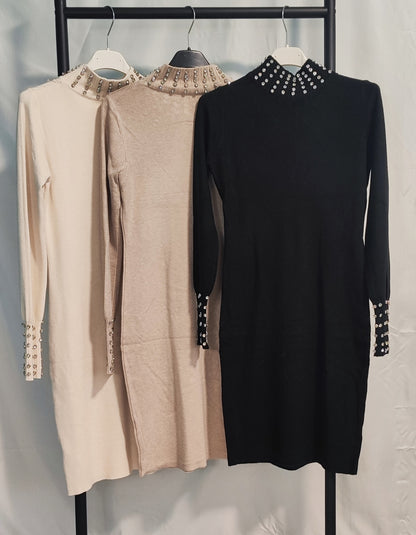 Pleten pulover z biserčki